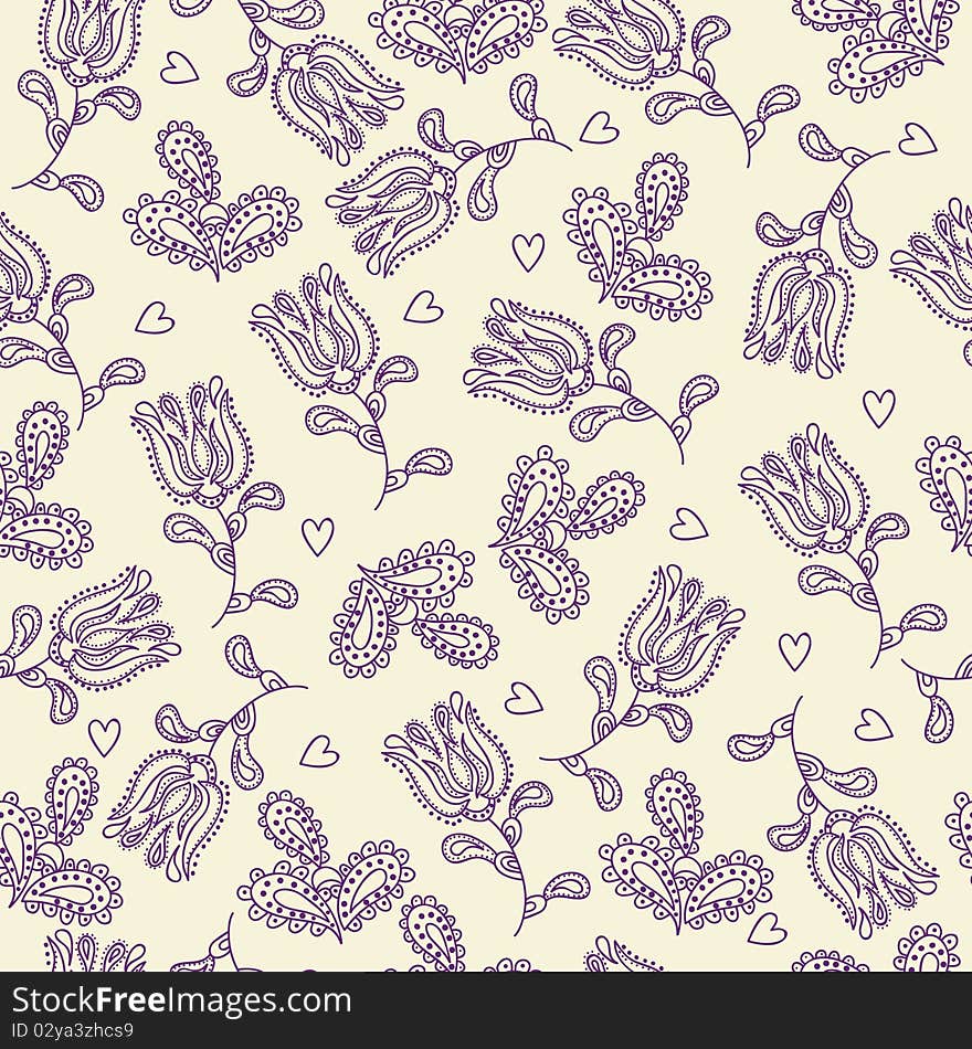 Colorful seamless with flowers pattern. Colorful seamless with flowers pattern