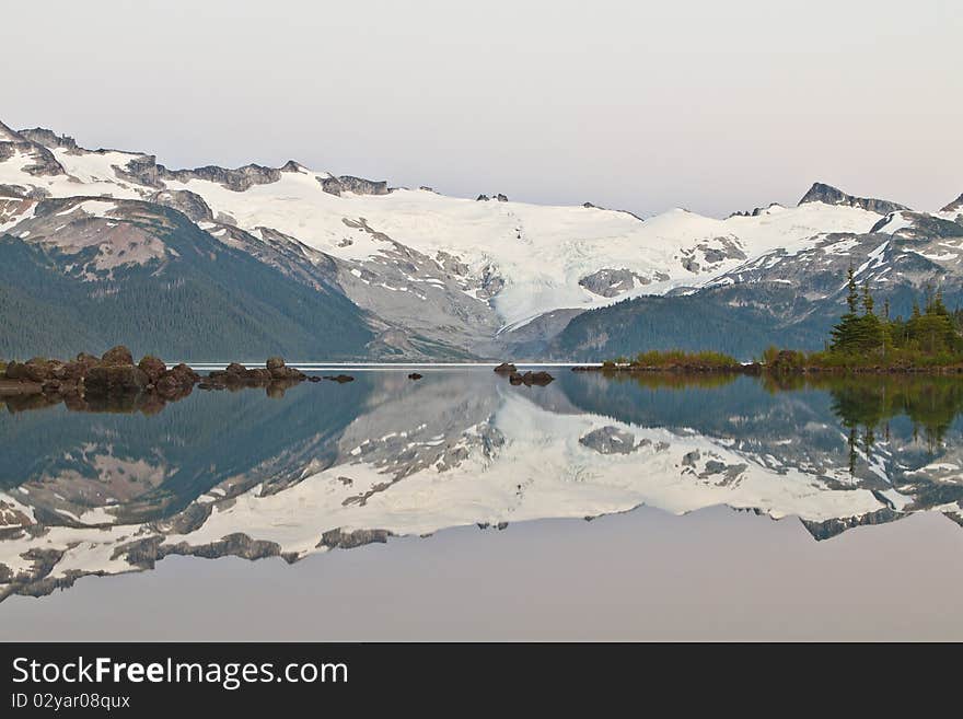 A minute after the sunset. Garibaldi lake. A minute after the sunset. Garibaldi lake.