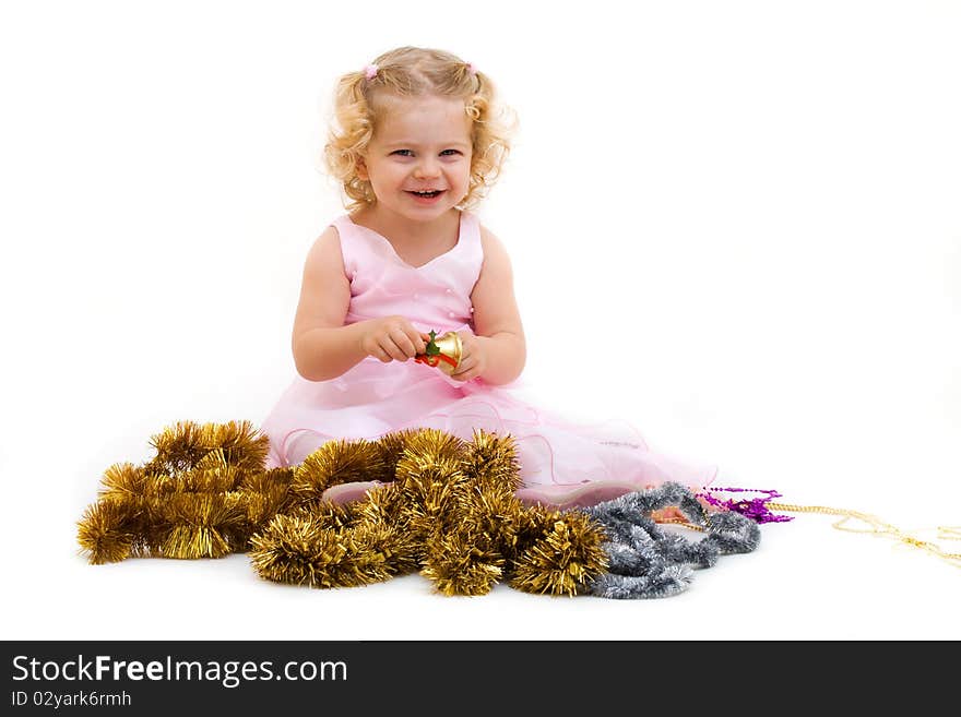 Portrait of cute little child isolated on white. Portrait of cute little child isolated on white