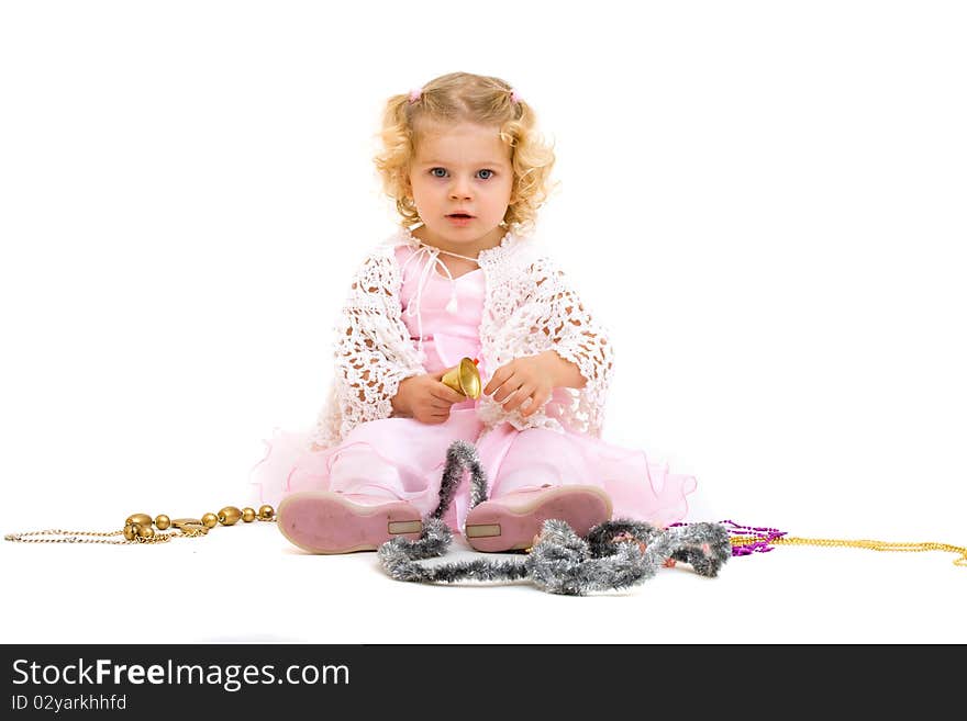 Portrait of little child in studio. Portrait of little child in studio