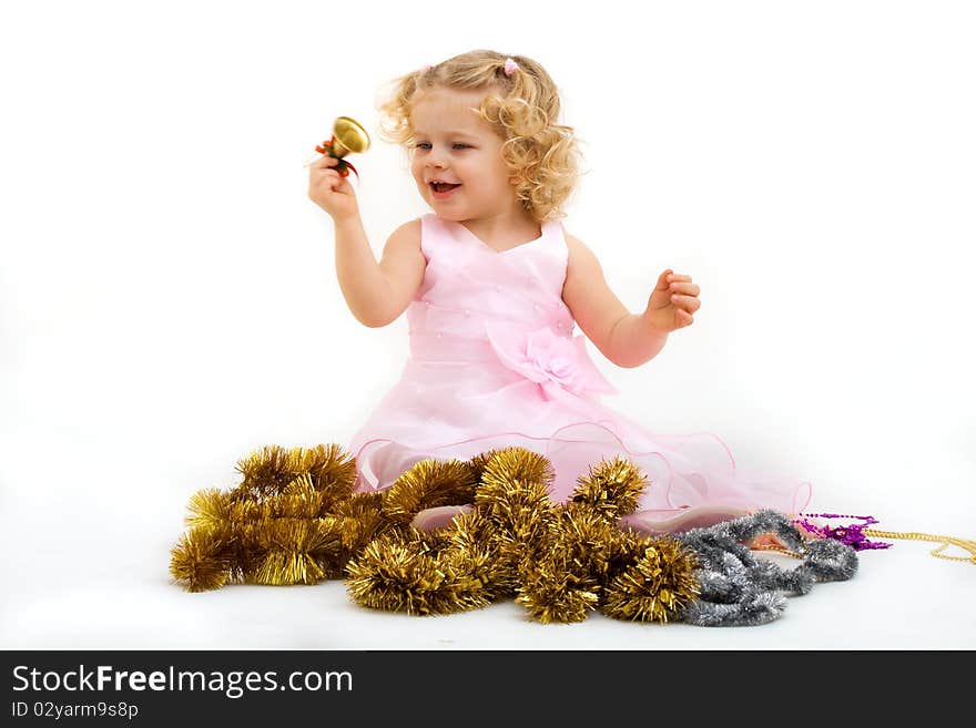 Portrait of little child in studio. Portrait of little child in studio