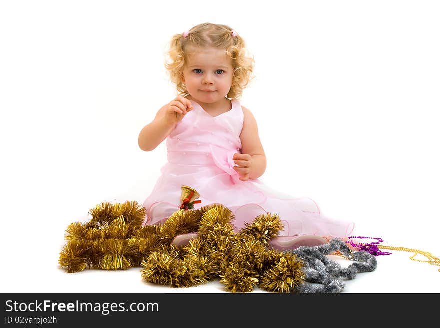 Portrait of cute little child isolated on white. Portrait of cute little child isolated on white