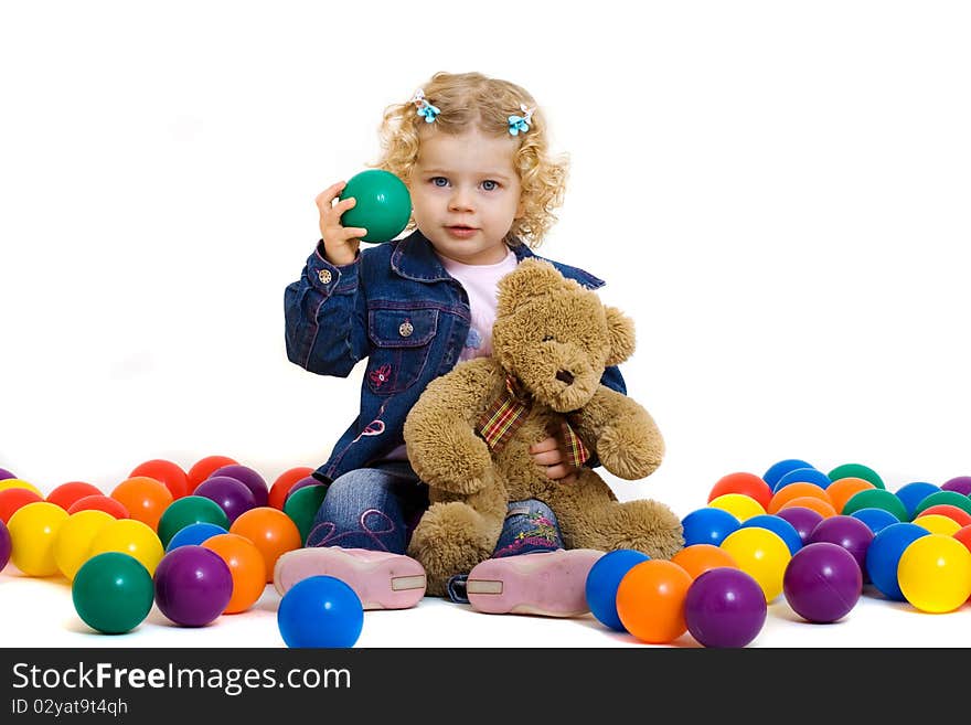 Portrait of cute little girl. Portrait of cute little girl