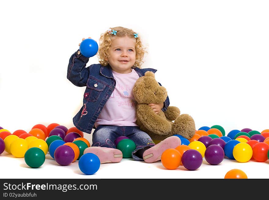 Portrait of cute little girl