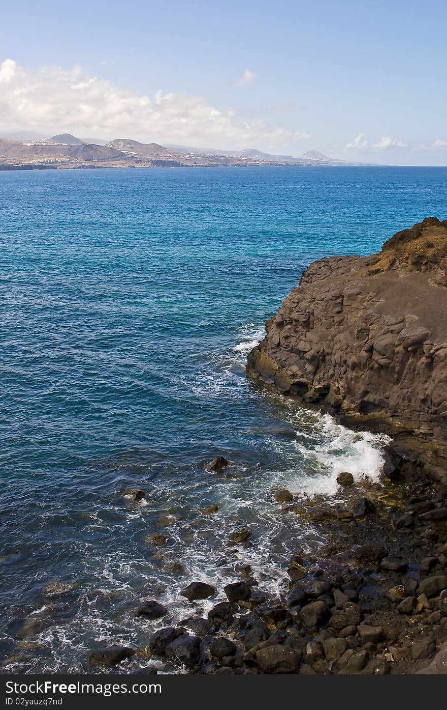 Gran Canaria sea and cliff