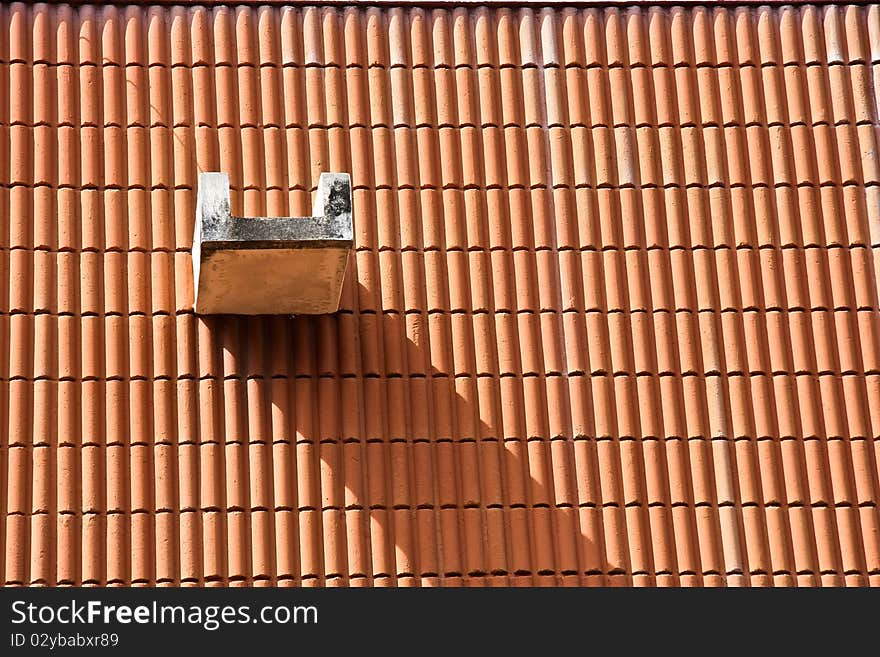 The shadow on a roof