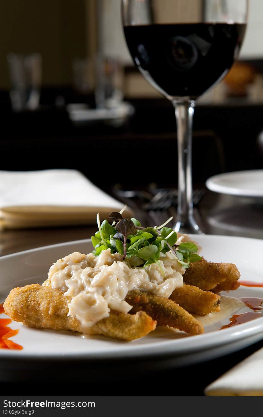 Cornmeal crusted okra