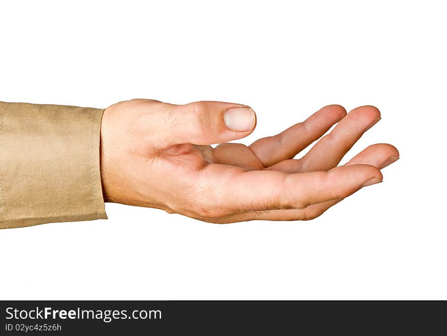 Hand isolated on white background