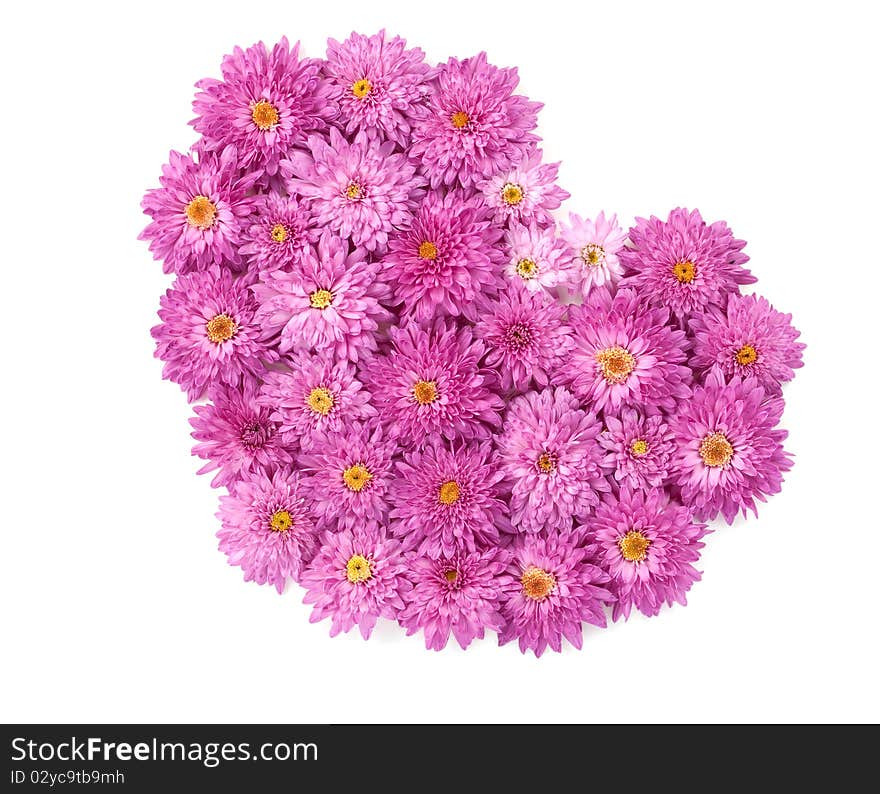 Heart From Chrysanthemum Flowers