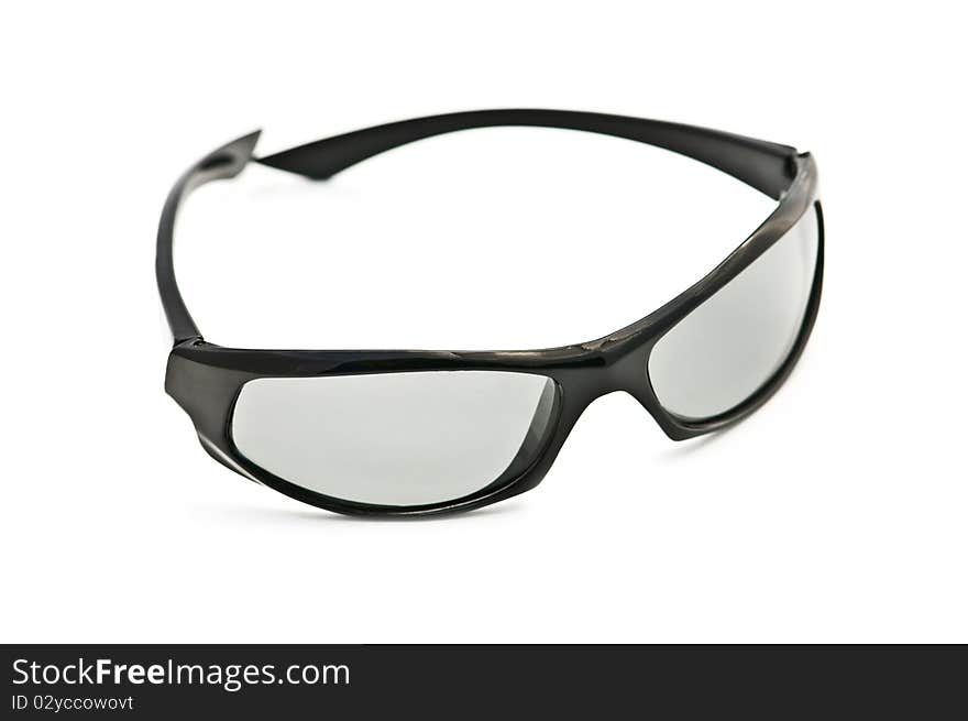 Black glasses isolated on white