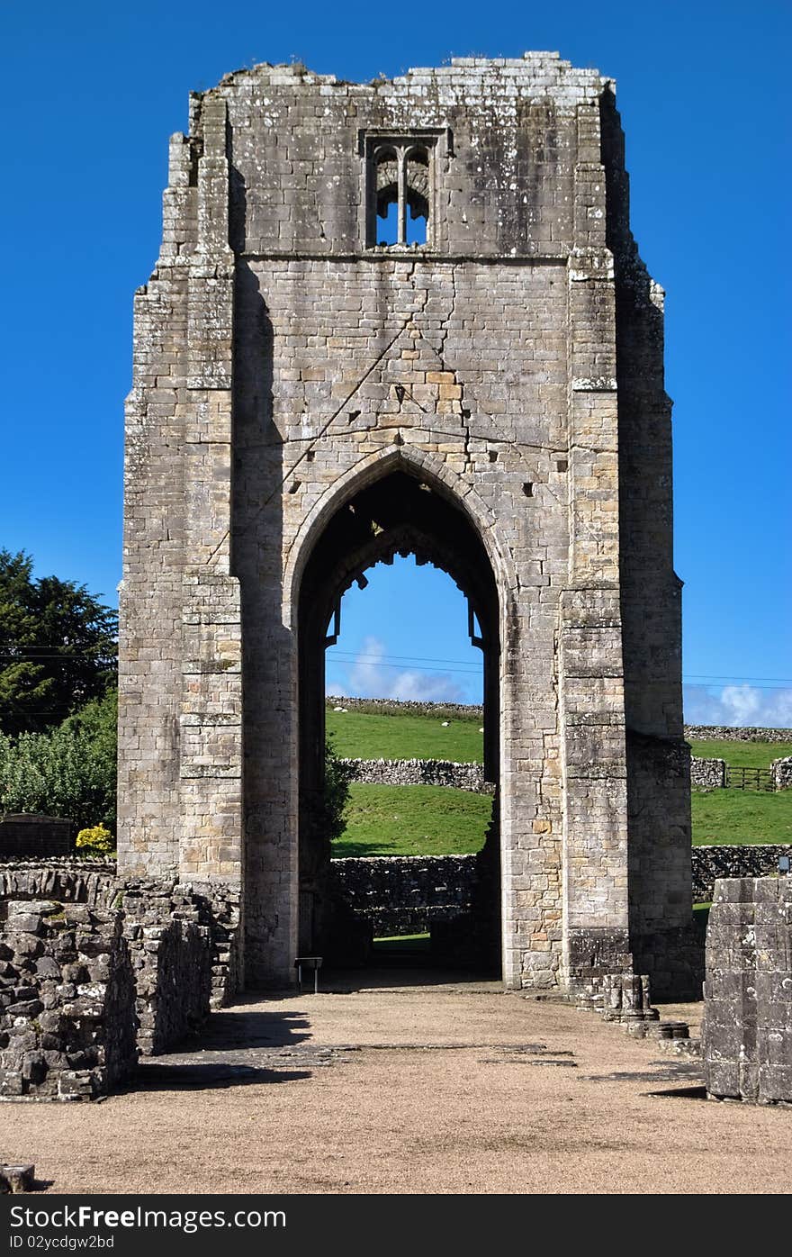 A front view of the West Tower, Shap Abbey, Cumbria,England. A front view of the West Tower, Shap Abbey, Cumbria,England