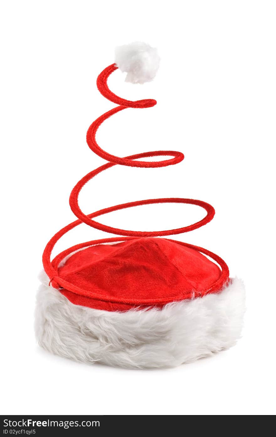 Santas hat isolated on white