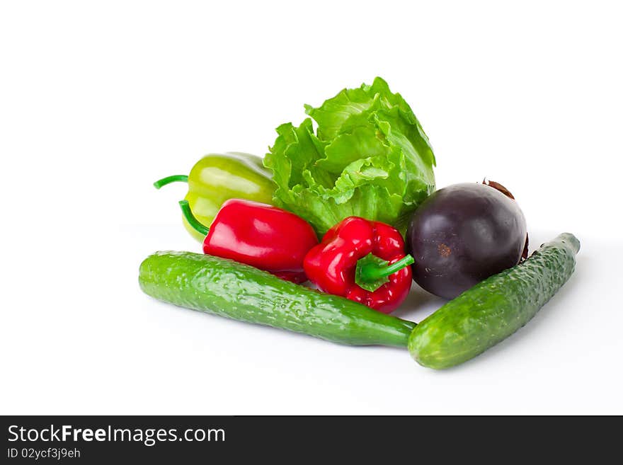 Young girl with  vegetables