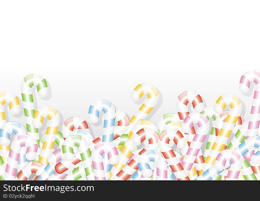 A multicolored Candy Canes Background