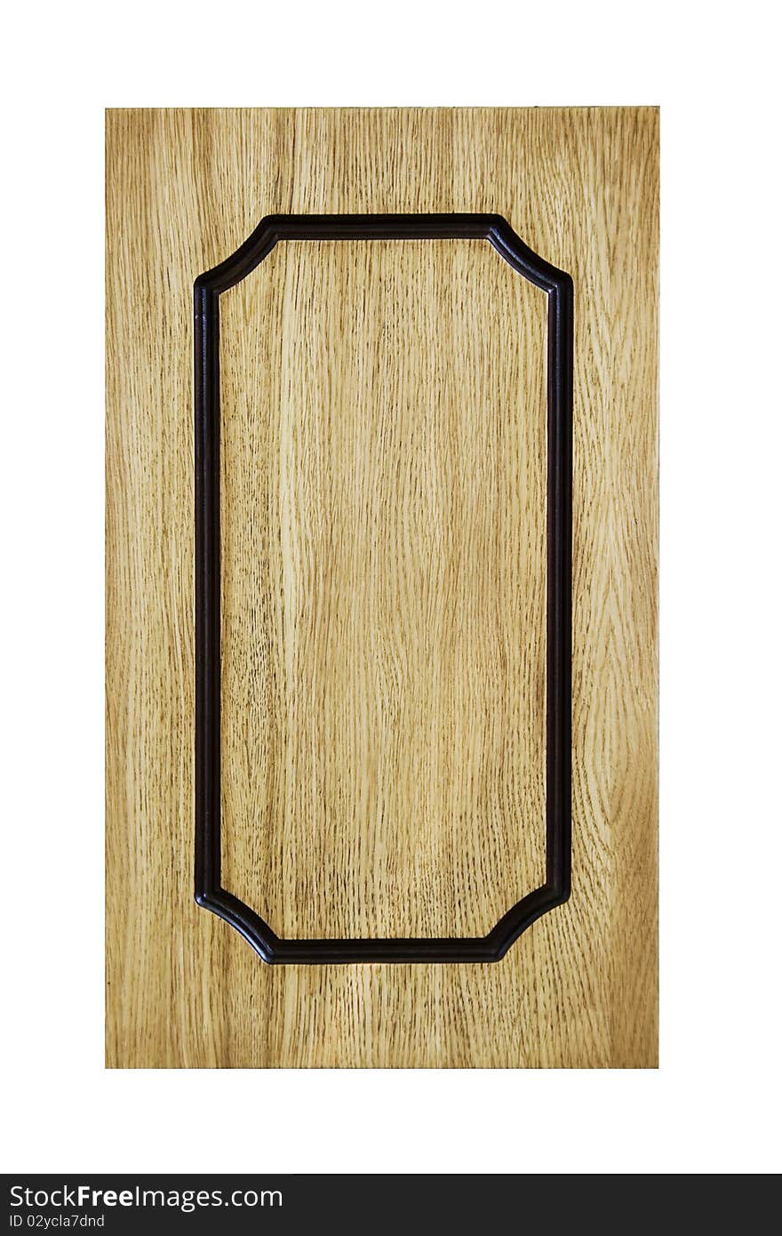 Panel natural wood with shaped notch.