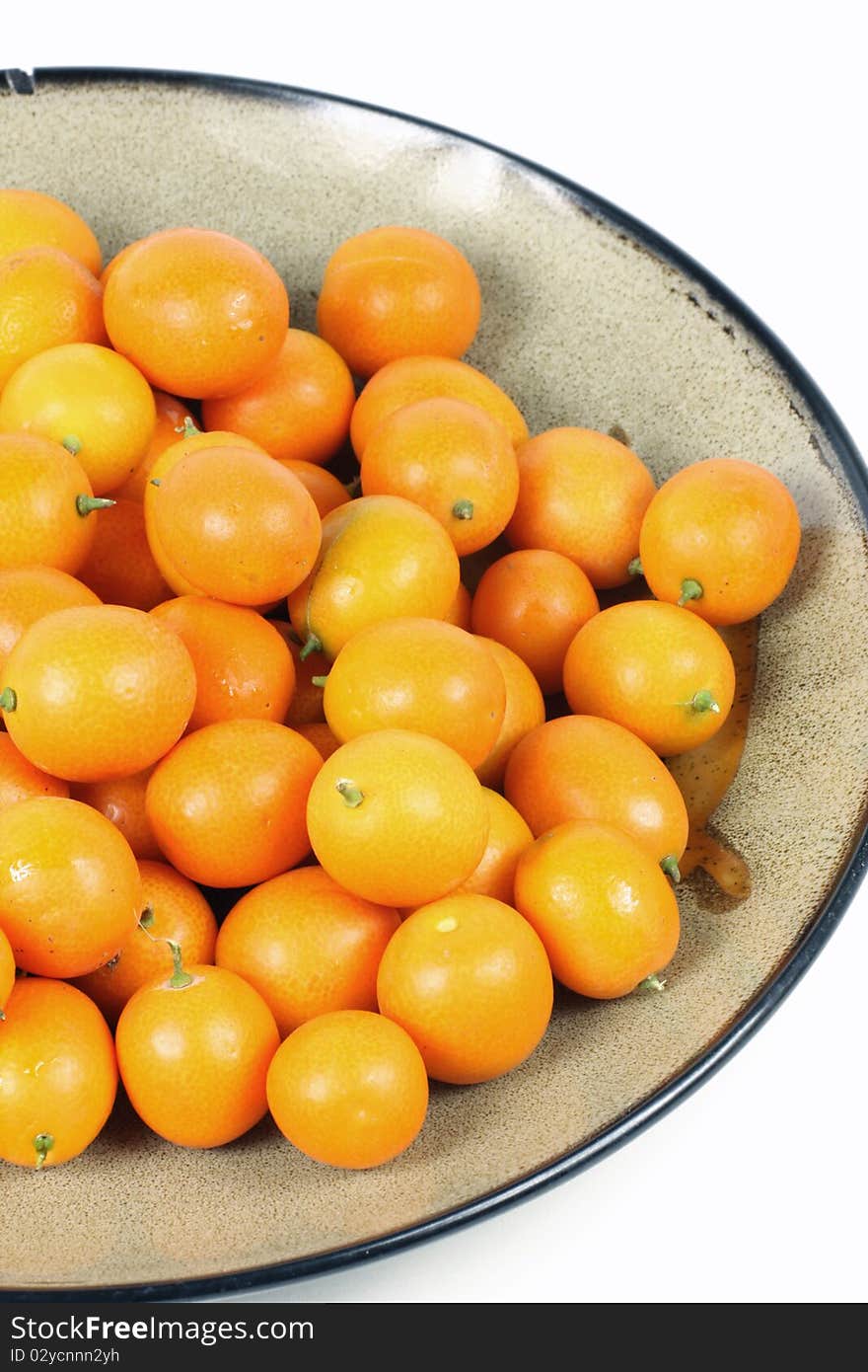 Kumquat isolated on a white background