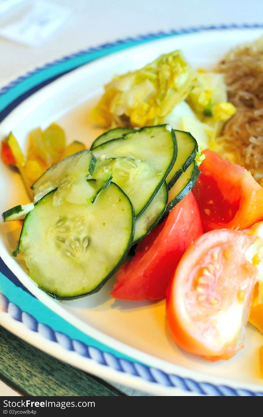 Closeup of healthy salad