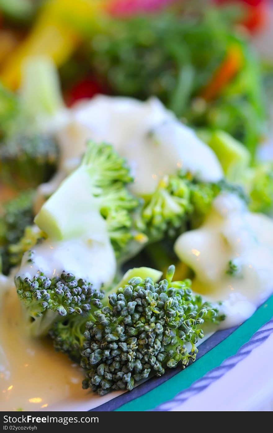 Macro shot of healthy vegetables