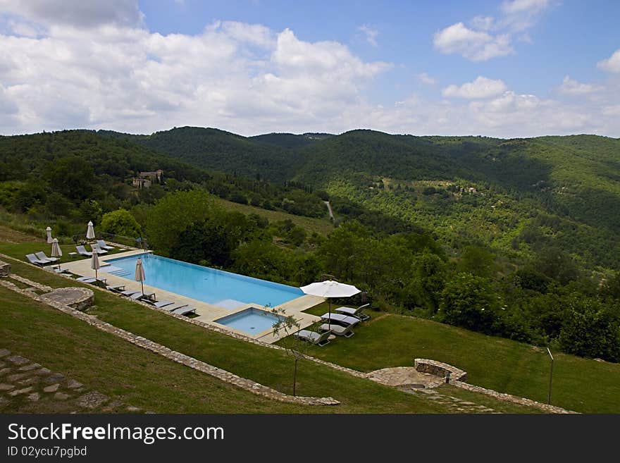 Swimming pool with a view