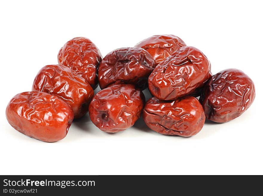 Red date isolated on white background. Red date isolated on white background