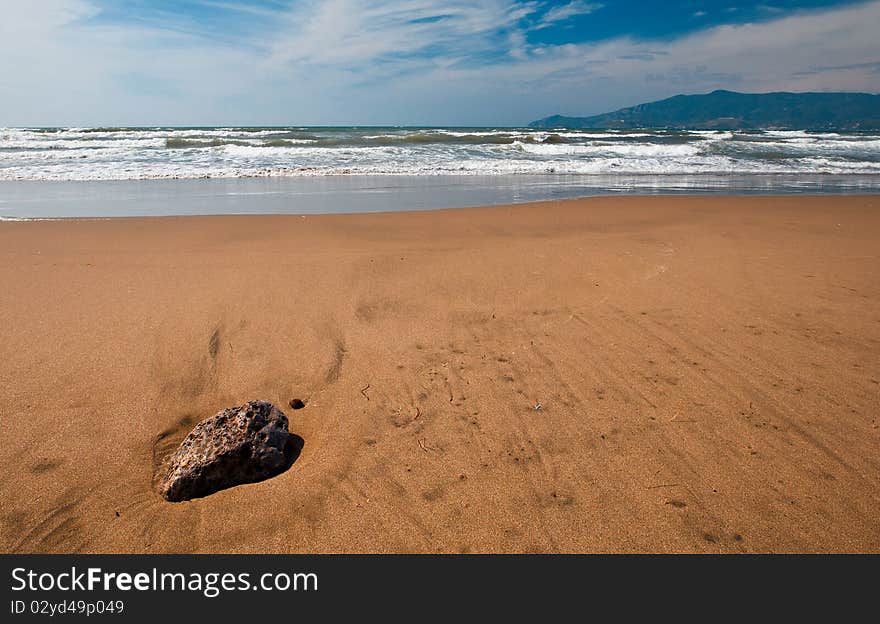 The famous beach of Ansedonia in Maremma, Tuscany. The famous beach of Ansedonia in Maremma, Tuscany