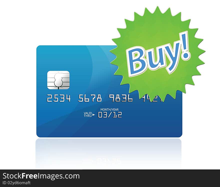 Credit card icon with a sales text