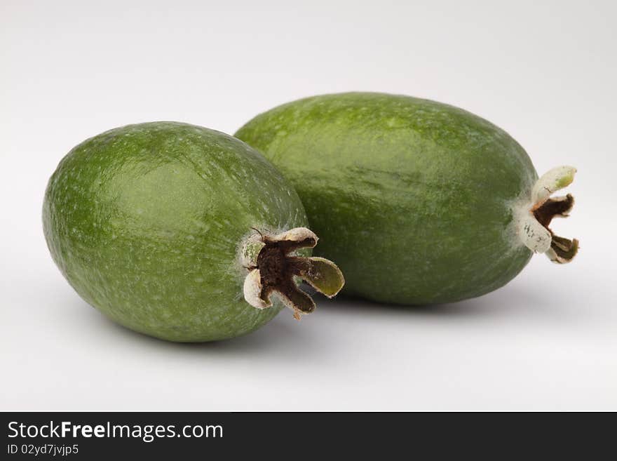 Close-up image of  feijoa fruit