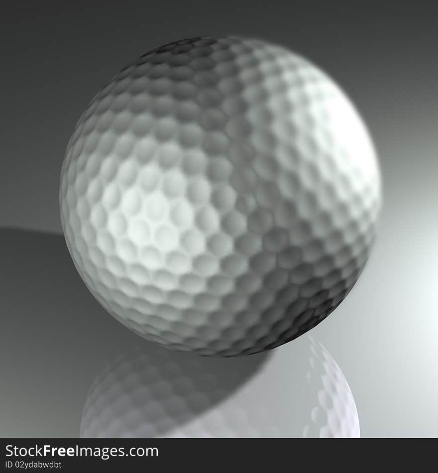 Silver Golf Ball