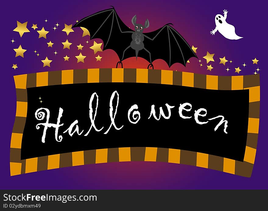 Halloween banner. vector. with place for your text.