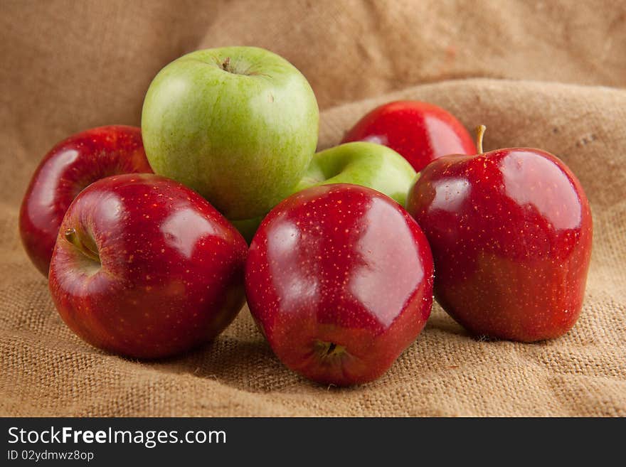 Beautiful fresh red and green apples. Beautiful fresh red and green apples