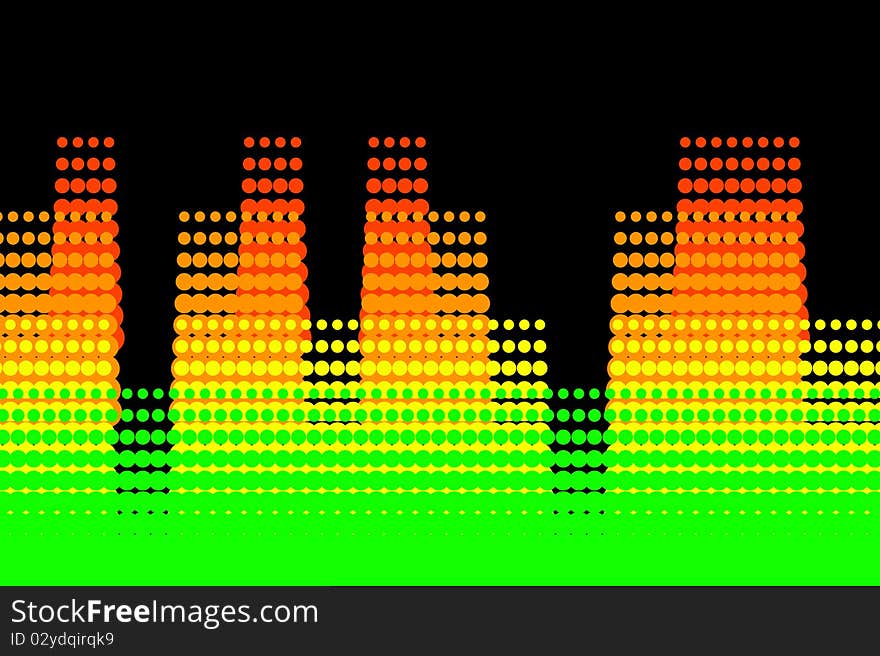 Vector background. Equalizer on a black background