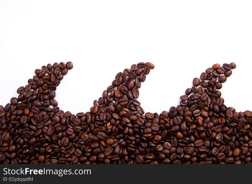 Coffee bean waves (background)