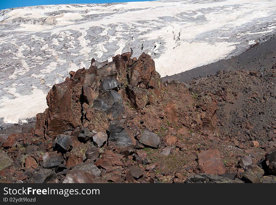 Stones Against A Glacier