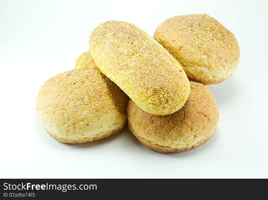 Bread isolated on white background