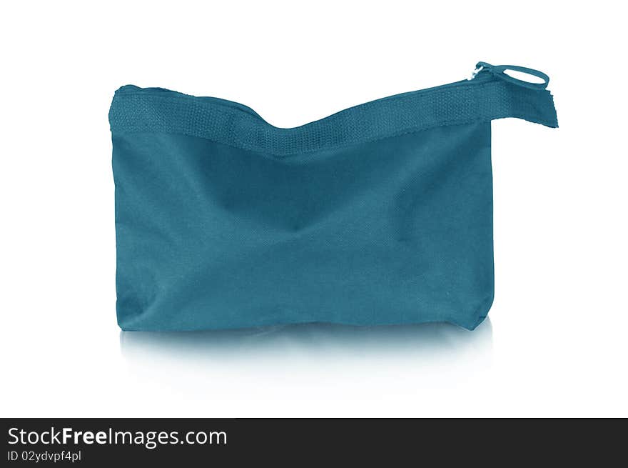 Blue bag isolated on white