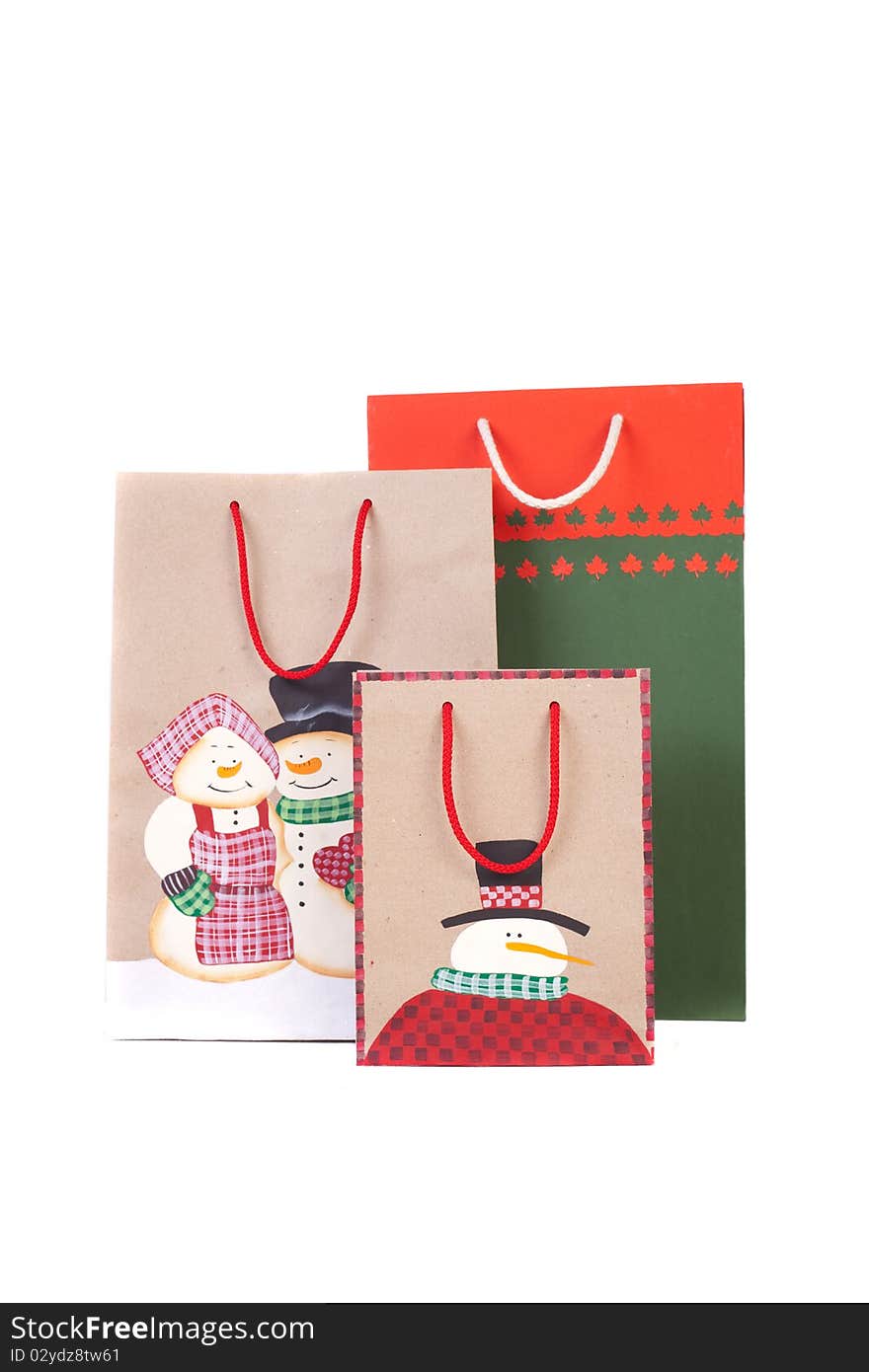 Holdingn christmas bags