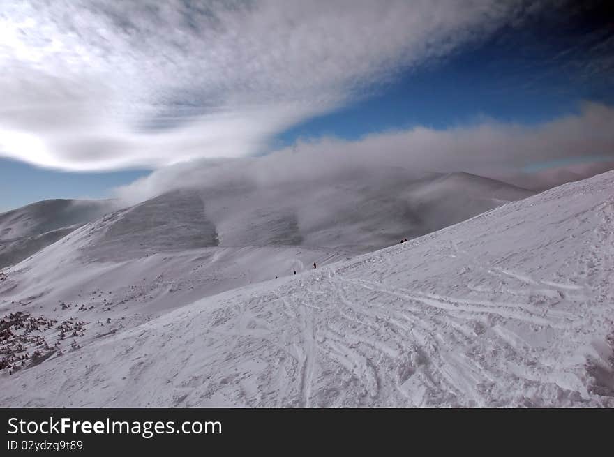 Mountains and sky