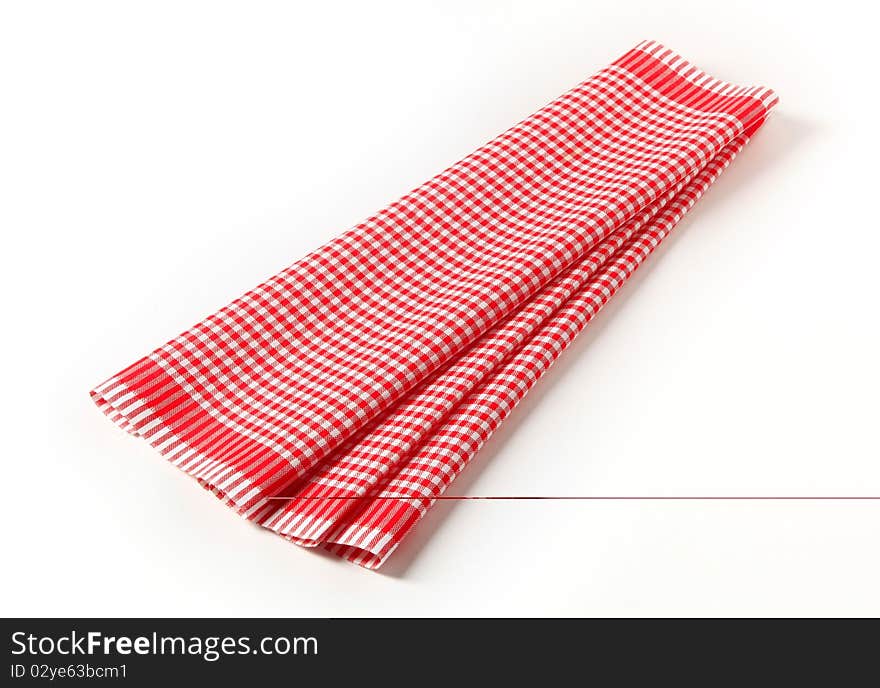 Red And White Tea Towel