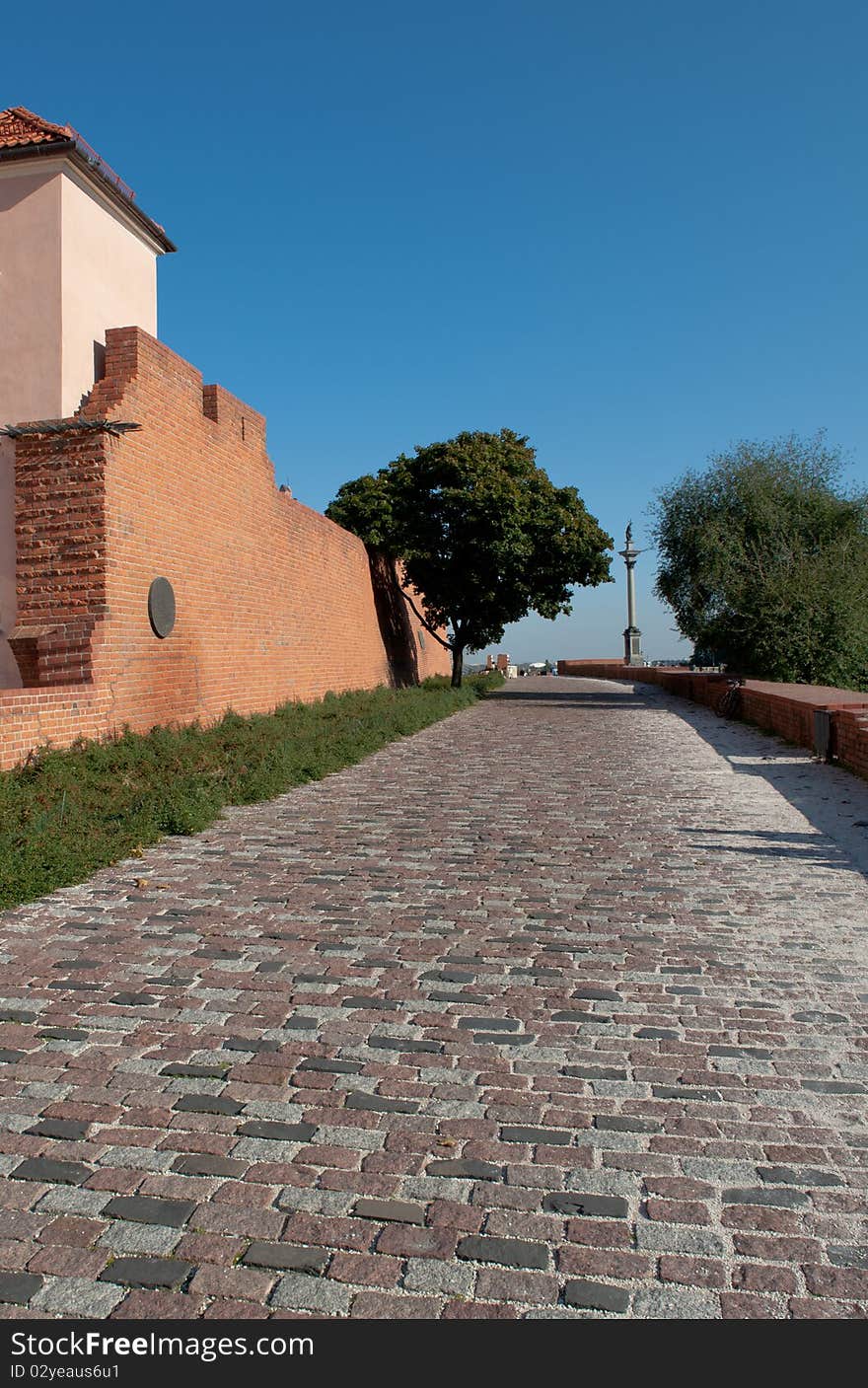 Old Town wall in Warsaw