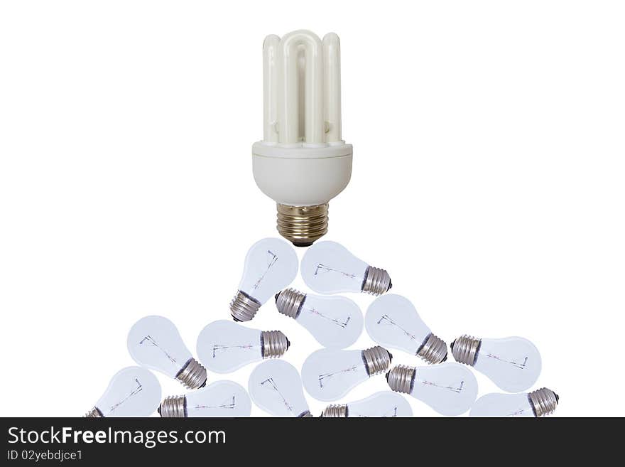 Energy - efficient a lamp and a lot of ordinary. Energy - efficient a lamp and a lot of ordinary