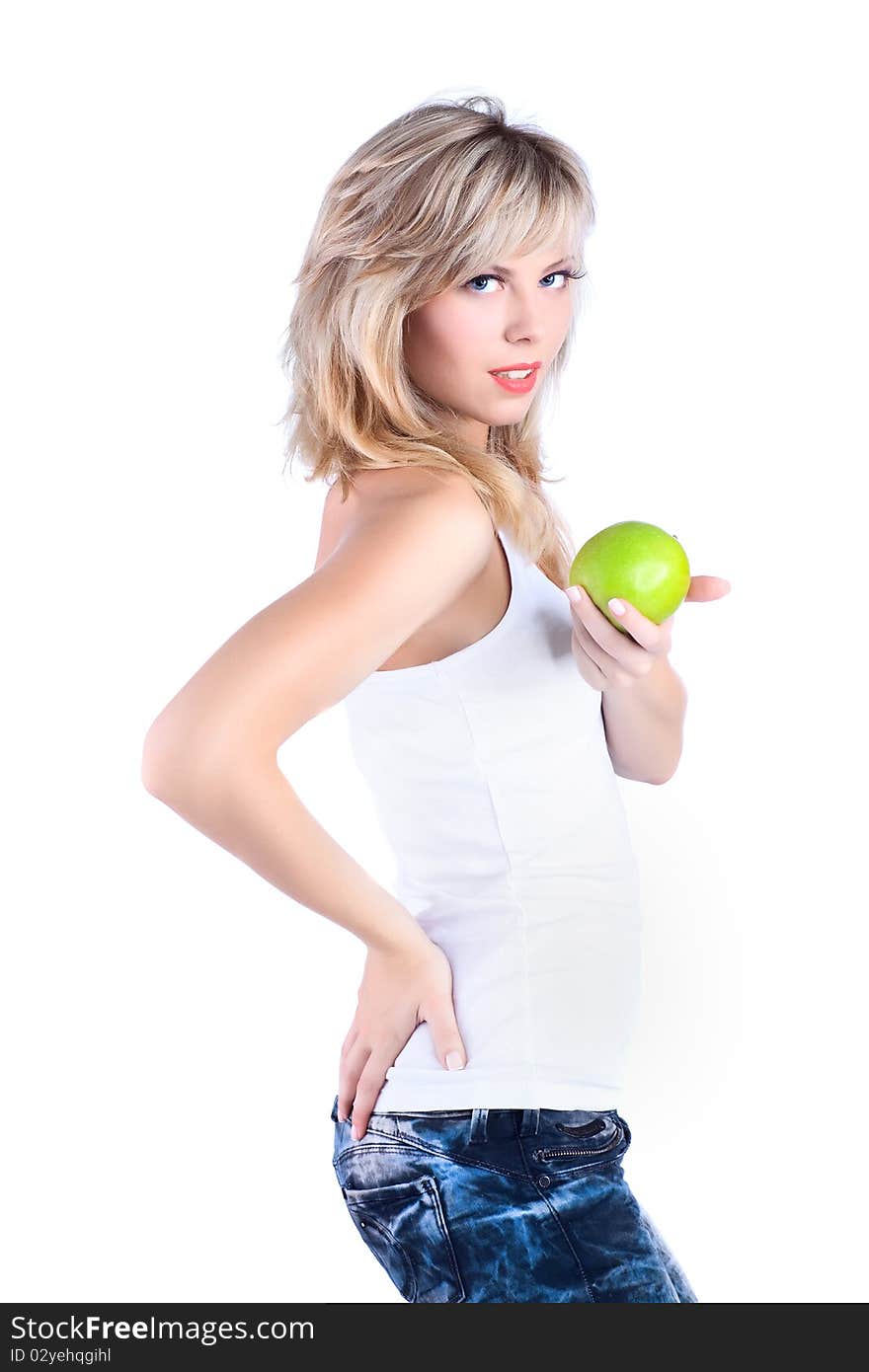 Young girl in jeans