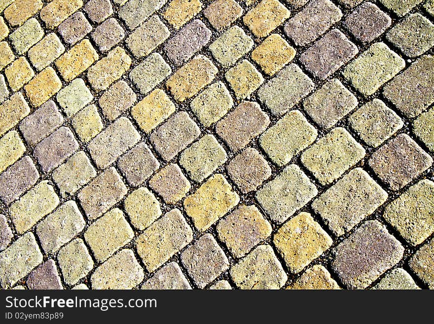 Paving a square slabs of stone