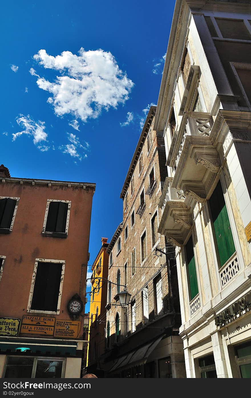 Architectural fragments from buildings in Venice