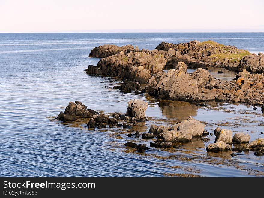 Rocks near the seal colony on the peninsula in Iceland. Rocks near the seal colony on the peninsula in Iceland