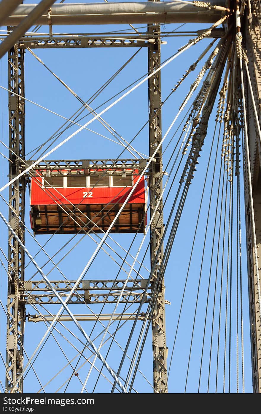 Wiener Riesenrad in Prater - oldest and biggest ferris wheel in Austria. Symbol of Vienna city. Wiener Riesenrad in Prater - oldest and biggest ferris wheel in Austria. Symbol of Vienna city