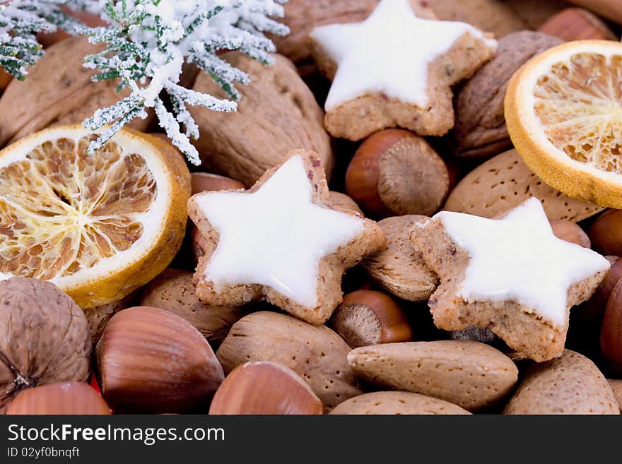 Closeup Of Star-shaped Cinnamon Biscuit