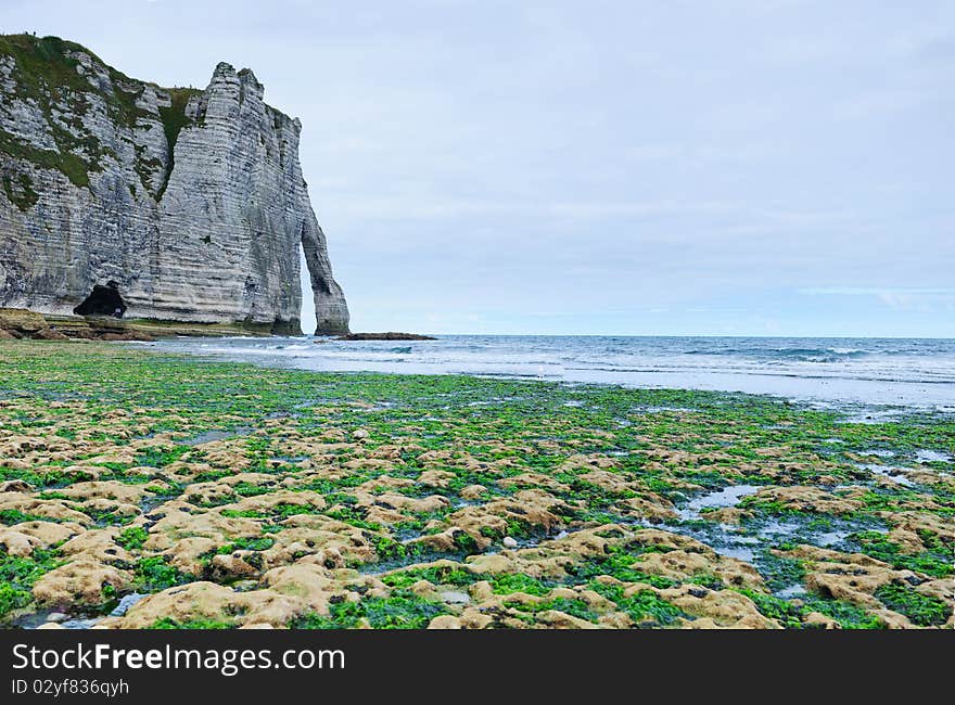 Alabaster Coast. (Côte d'Albâtre.) Panorama. Etretat. France