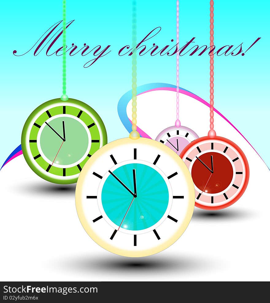 Clock Cristmas Background