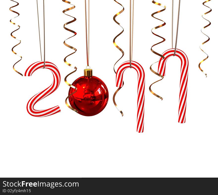 3d render New Year's celebration background