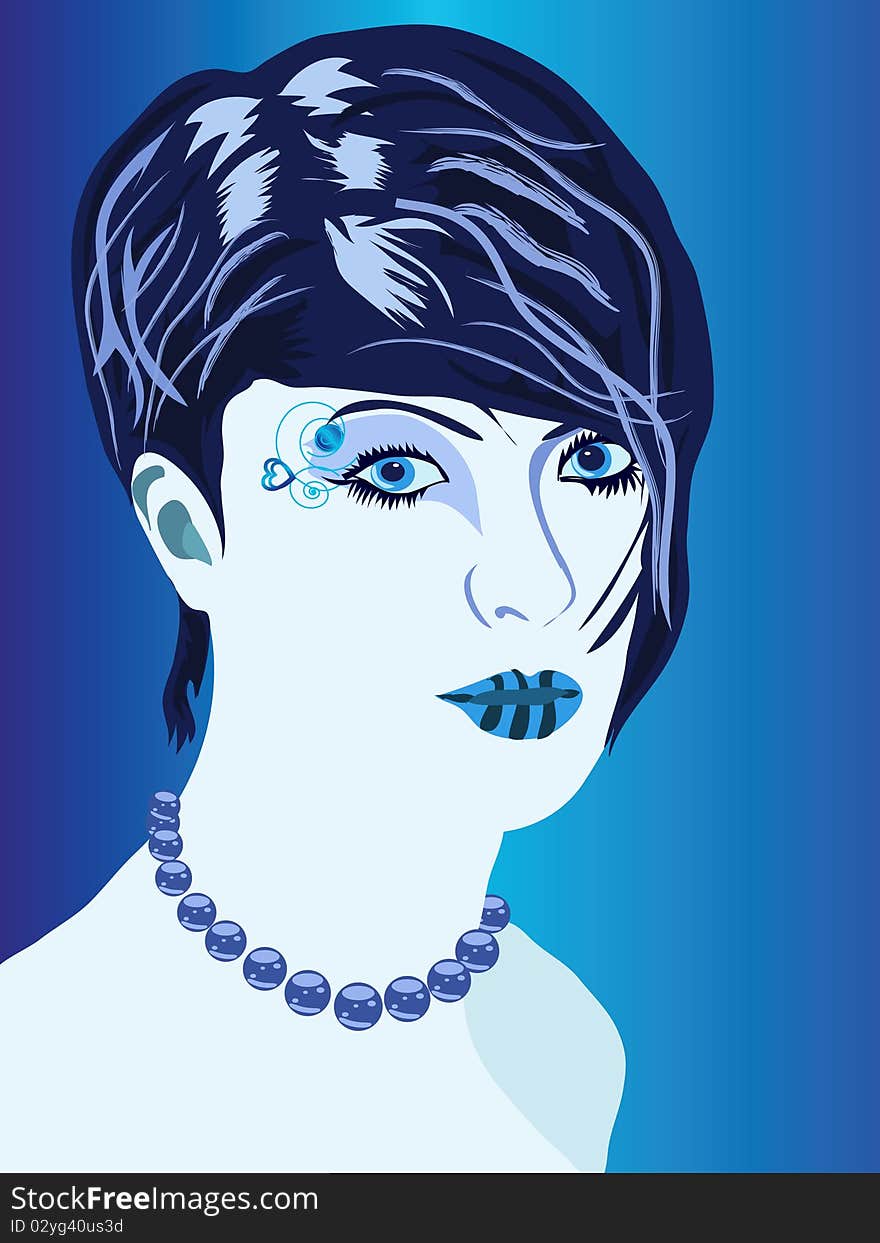 Blue lady